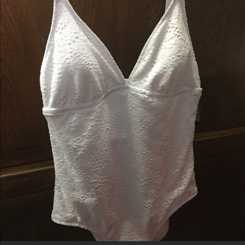 Re Posh NWT white one piece swim suit